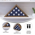 thumbnail image 6 of Emma + Oliver Rustic Weathered Wood Military Flag Shadow Box for 9.5' x 5' American Veteran Burial Flag - Wall Mount or Freestanding, 6 of 12