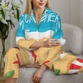 thumbnail image 6 of Kdxio Hello Summer1 Women's Pajama Sets Long Sleeve Button Down Sleepwear Nightwear Soft Pjs Lounge Sets-XX-Large, 6 of 7