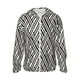 thumbnail image 1 of Fotbe Black White Stripes Chaqueta con Protección Solar UPF 50+ para Hombre y Mujer, Camisa con Capucha y Bolsillos-Large, 1 of 7