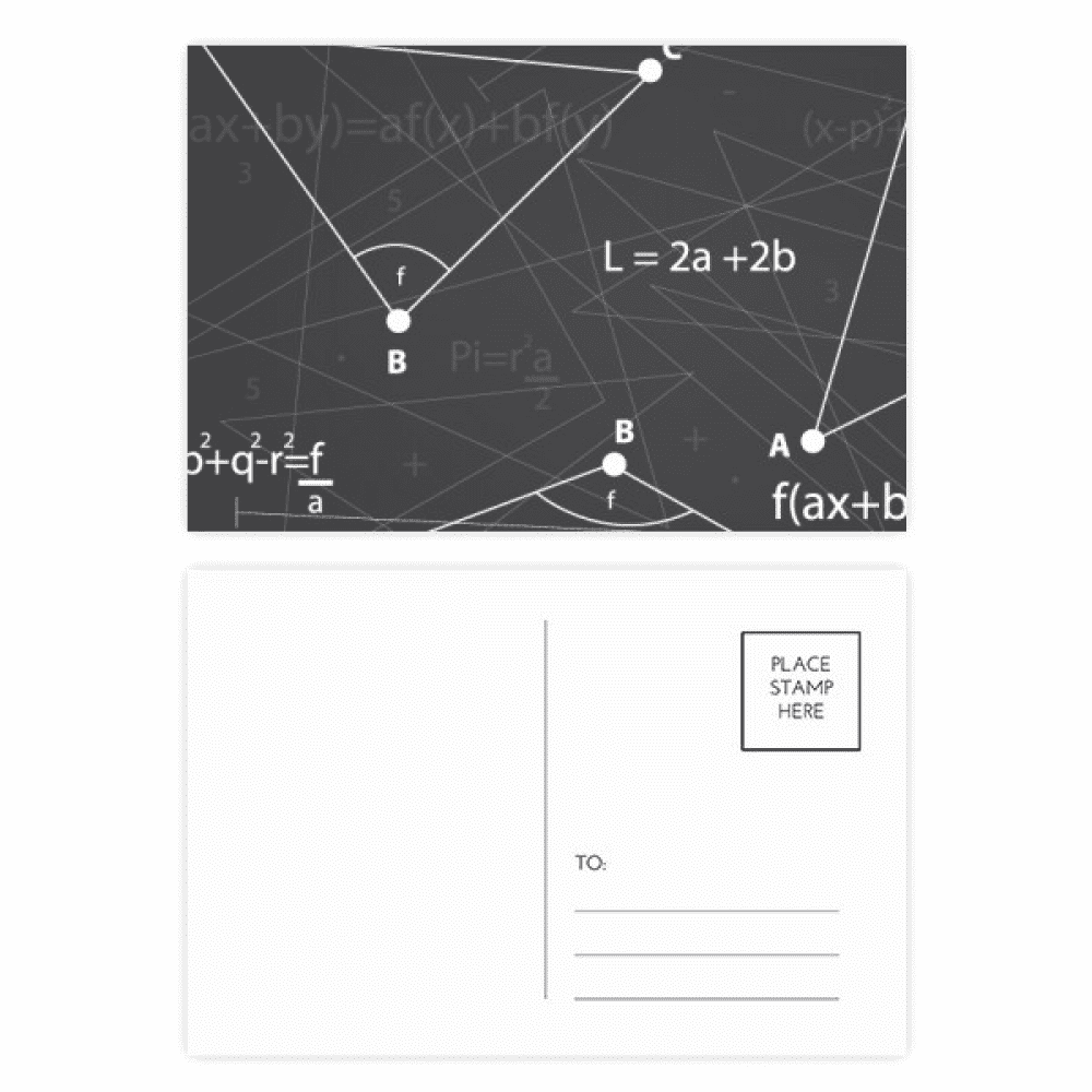 Grey Angle Mathematical Formula Calculus Postcard Set Birthday Mailing