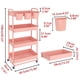 thumbnail image 2 of Carrito utilitario JIUYOTREE de 4 niveles, rollo rosa con tazas, 2 of 8