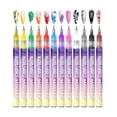 thumbnail image 5 of Fine Tips 3D Nail Art Pens, 12 Colors 0.5 MM Nail Marker Pens Nail Point Graffiti Dotting Drawing Painting Liner Pen for Home Salon Quickly Dry Nail Art, 5 of 9