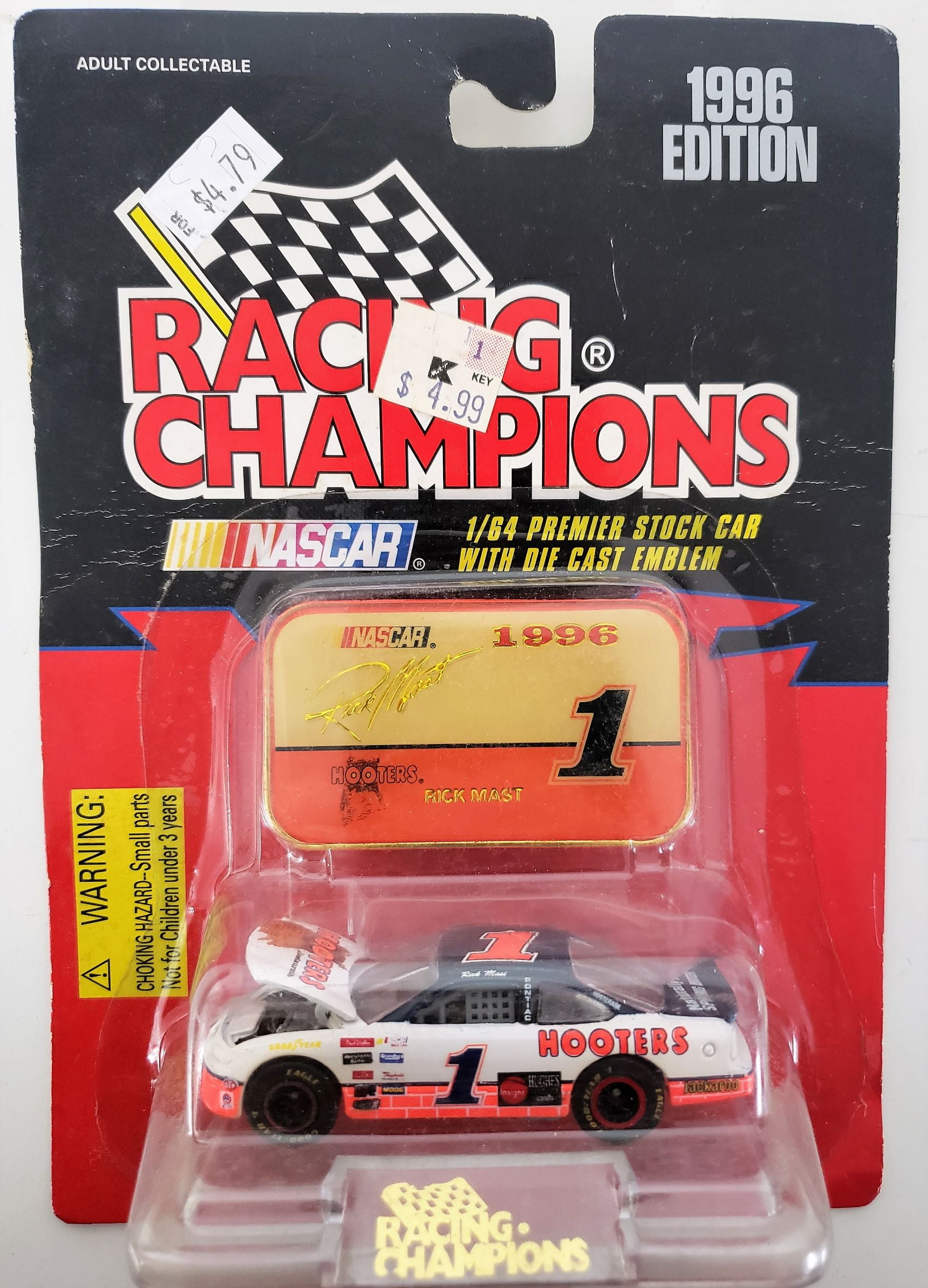 RICK MAST NASCAR Racing Champions Stock Car 1/64 Scale DieCast Car Push