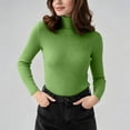 thumbnail image 4 of XRoczxe Women Ribbed Turtleneck Long Sleeve Knit Top, Slim Fit Basic Pullover, Versatile Fall Winter Layering Sweater, 4 of 8