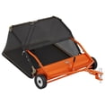 thumbnail image 6 of 48" Tow-Behind Lawn Sweeper for Grass Collection with Leaf Collector Hopper, 25.16 Cu.ft Large Hopper Leaf & Grass Collector with Adjustable Brush Height, 6 of 8