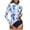 Blue, variant on Jamicy Womens Swimsuits Tummy Control Gift for Women Women's Upf 50+ Rashguard Swimsuit Zip Up Uv Sun Protection Swim Shirt Long Sleeve