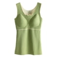 thumbnail image 1 of Sonducket Ropa interior térmica para niña, chaleco básico de fibra acrílica grueso de alta elasticidad para mantener el calor, Camisetas sin mangas Verde 2XL, 1 of 6