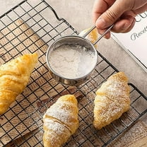 Stainless Steel Strainer with Long Handle, Flour Sieve Mini Small Flour Sifter Strainer for Baking, Powder, Sugar and Coffee Pastas Tea Strainer - Stainless Steel Baking Tools - Diameter 2.5 Inch