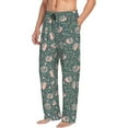 thumbnail image 2 of Haiem Hedgehogs and Flowers Men's Pajama Pants Ultra Lightweight Pjs Bottoms Sleepwear Bottom Pants with Pocket Drawstring-XX-Large, 2 of 9