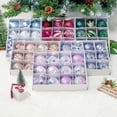 thumbnail image 4 of Boules de Noël en Plastique Rouge Pailletées Résistantes aux Chocs 12 Unités, 4 of 7