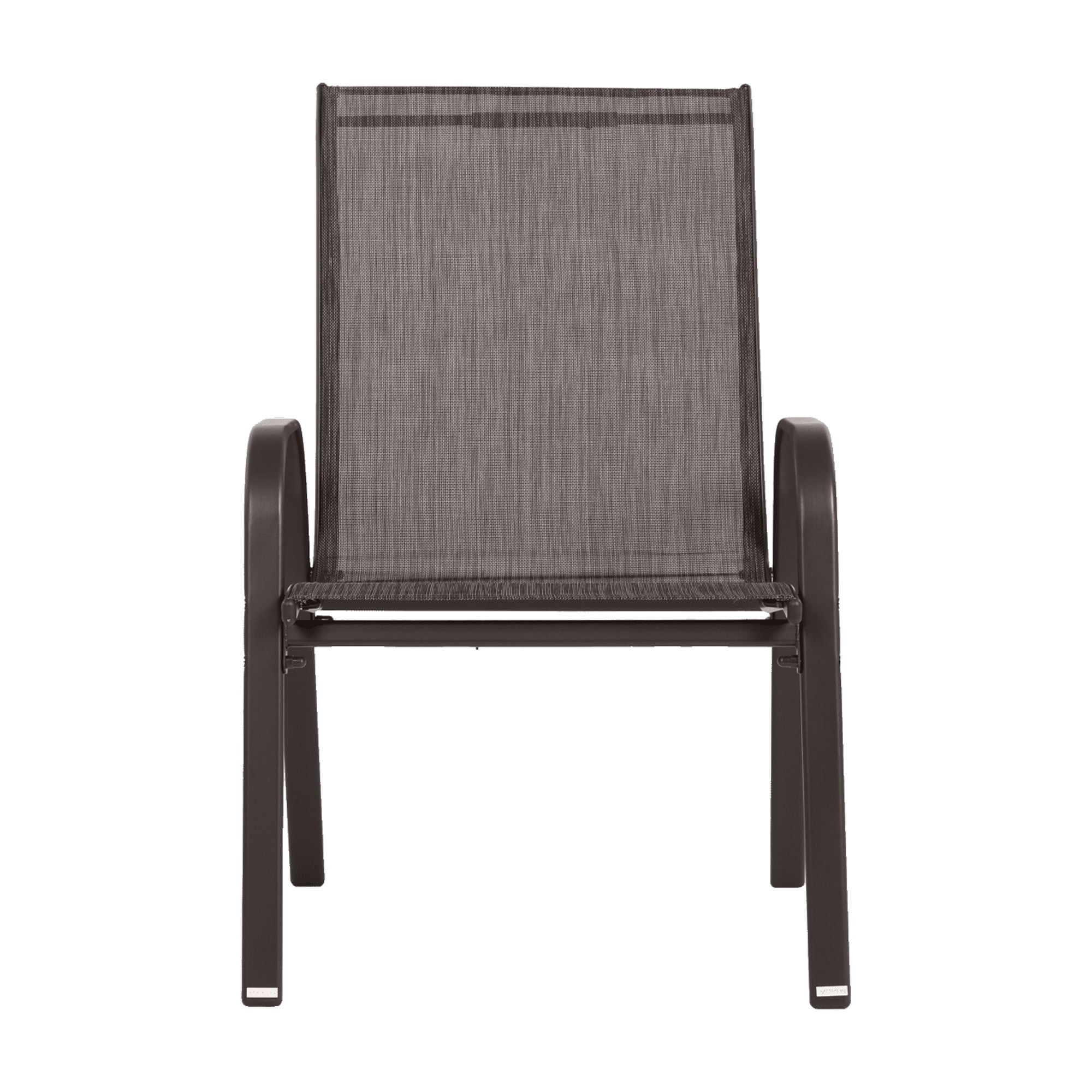 Leumius Outdoor Dining Chair Set of 8, All-Weather Patio Dining Chair with High Backrest and Metal Frame, Indoor Outdoor Chairs for Bistro, Deck, Backyard, Porch,Brown