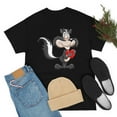 thumbnail image 7 of Funny Valentines Skunk with Heart Cotton Tee; Happy Valentines Day Present, 7 of 7