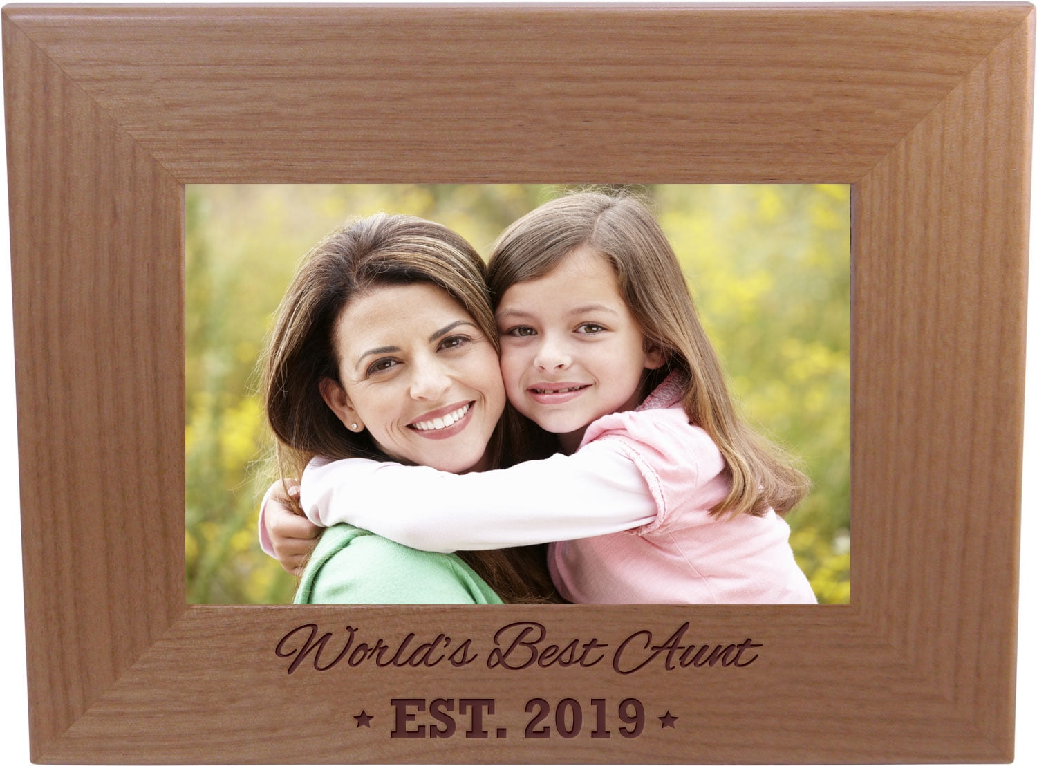 World S Best Aunt Est 2019 4 Inch X 6 Wood Picture Frame
