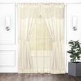thumbnail image 4 of Satin Chic Complete Attached Window Curtain, Tiebacks & Valance Set, 4 of 8