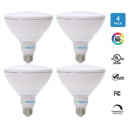 Viribright Par38 Led Flood Light Bulbs 4 Pack 75 Watt Replacement Viribright Par38 Led Flood Light Bulbs 4 Pack 75 Watt Replacement