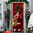 thumbnail image 6 of HomeKingdee Christmas Elf Wreath Greeting Banner New Year Photo Booth Backdrop Porch Xmas Door Hanging, 6 of 6