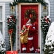 thumbnail image 5 of Decoraciones de Navidad Cubierta de Puerta de Navidad de 35 X 71 Pulgadas Cortina de Puerta de Navidad Decoración de Puerta de Navidad Y Pared Decoración de Fiesta Decoraciones de Navidad de Interior, 5 of 6