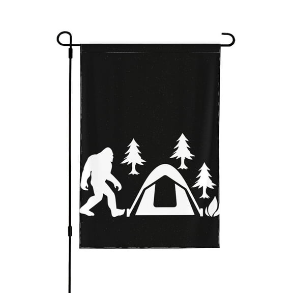Bigfoot Camping Tent Garden Flag 12.5 X 18 Inch Double Sided, Decorative Flag Balcony Courtyard Indoor Welcome Garden Flag