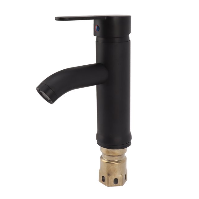 Grifo monomando Daixiaolindai negro mate Acero inoxidable para lavabo