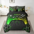 thumbnail image 2 of Castle Fairy Gradient Gamer Boy 7-Piece Twin Bedding Sets,Video Game Bedding Comforter Set,Geometric Hexagon Breathable Sheet Sets,Microfiber Bedroom Decor, 2 of 8