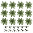 thumbnail image 2 of huntermoon Artificial Decoration Christmas Flower Xmas Ornaments Tree Decorations Plastic Glitter Poinsettia Star Anise Artifical Flowers, 2 of 10