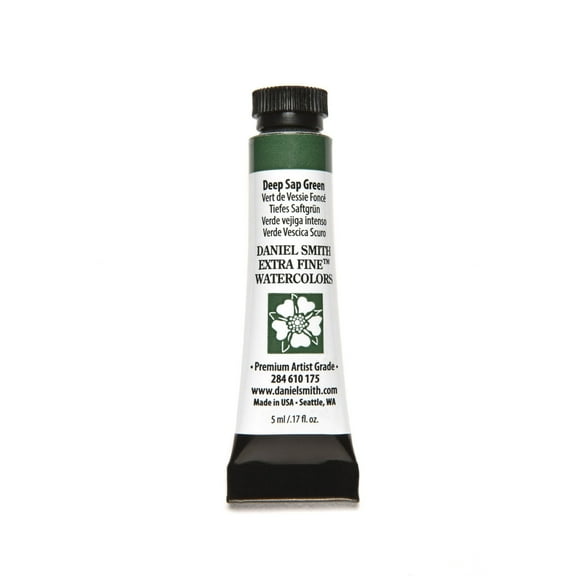 Daniel Smith Extra Fine Watercolor, 5 ml, Deep Sap Green