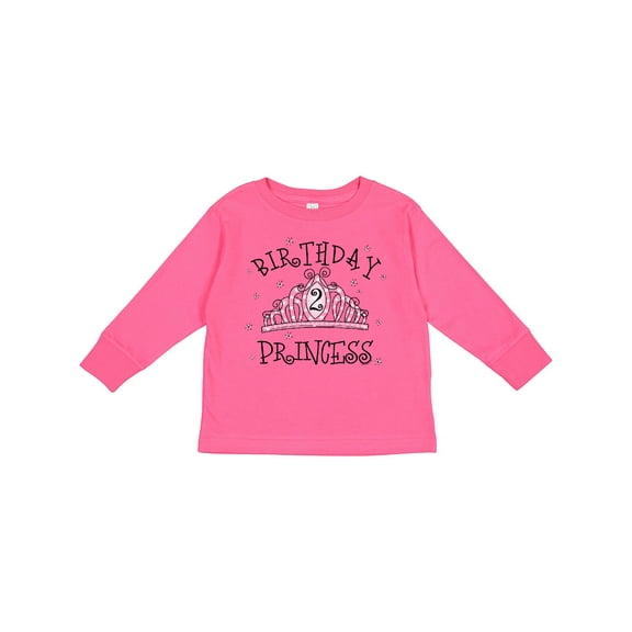 Inktastic Tiara 2nd Birthday Princess Girls Long Sleeve Toddler T-Shirt