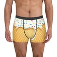 thumbnail image 1 of Fotbe White Ice Cream Calzoncillos Tipo Boxer con Bolsa de Soporte Total para Hombre, X-Temp Fresco, Transpirable y de Secado Rápido-Large, 1 of 5