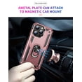thumbnail image 4 of CASEFIV iPhone 15 Pro Case,Rugged Military Grade Anti-Fall Shockproof Heavy Duty Protective Phone Case with Kickstand Magnetic Ring Stand Full Body Case for Boys Mens,Rose Gold, 4 of 6
