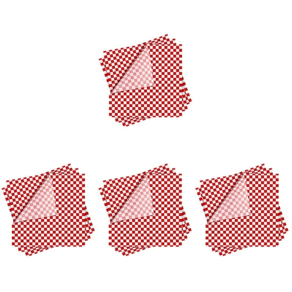 Set of 4 Wax Paper for Food Sandwich Wraps Serving Dry