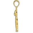 thumbnail image 2 of 14K Yellow Gold Textured Sitting Cat Charm - 25.3mm, 2 of 6