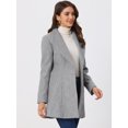 thumbnail image 3 of Abrigo Invierno Allegra K Gris M para Mujer Cuello Vuelto, 3 of 6