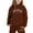 1-Brown1111, variant on Girls Casual Outfits Los Angeles Printed Hoodie Jogger Pants Tracksuit, Sizes 2-16