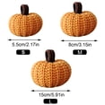 thumbnail image 2 of Mskk Halloween Woven Knitted Yarn Pumpkin Halloween Decoration, Multi Size Crochet Faux Pumpkin Door Hanger Prop, Soft Fabric Pumpkin for Front Porch Fall Tray Mantel Harvest Table Decor, 2 of 8