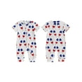 thumbnail image 2 of Jaweiwi 0-18M  Baby Jumpsuit, Short Sleeve Crew Neck Popsicle Print Zipped Summer Romper Clothes for Independence Day, 2 of 9
