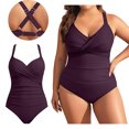 thumbnail image 5 of Bathing Suits Plus Size Women,Cute One Piece Bathing Suits Tummy Control Crisscross Adjustable Shoulder Straps Swimsuit Bathing Suit For Women, 5 of 5