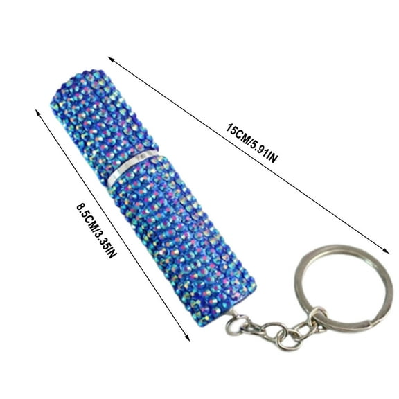 Refillable Perfume Spray Bottle - Essential Oil & Cosmetic Container with Keychain Flash Design, Portable Bling Liquid Sprayer