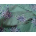 thumbnail image 4 of oneOone Silk Tabby Fabric Floral Block Printed Fabric 1 Yard 42 Inch Wide, 4 of 4