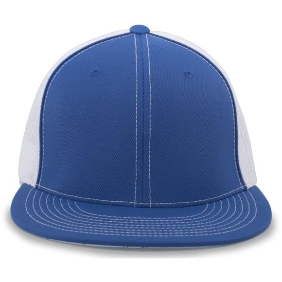 D-Series Trucker Flexfit Cap, Royal & White - Extra Small