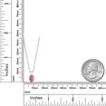 thumbnail image 6 of Gem Stone King 925 Sterling Silver Pendant with Chain Pink Oval Moissanite (0.90 Cttw), 6 of 6