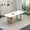 1 Table Golden Leg, variant on Sumdeal 71" Luxurious Modern Dining Table for 6-8 People,Silver