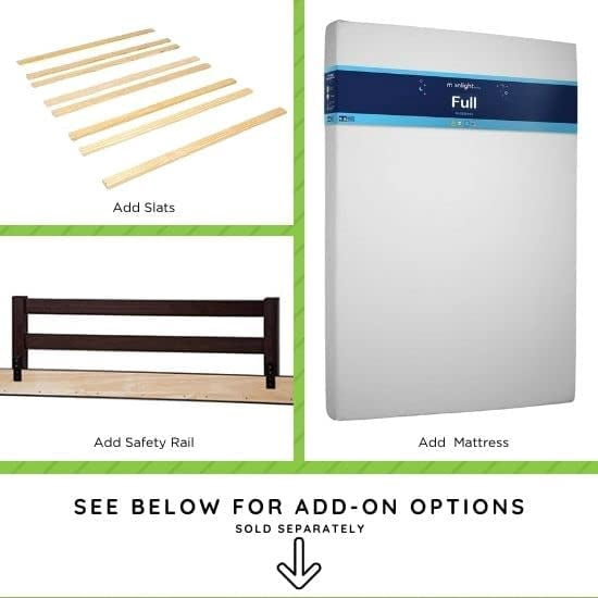 Full-Size Conversion Kit Bed Rails for Sorelle Cribs (Stone Gray, Model #215)