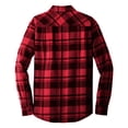 thumbnail image 6 of Yellow Rooster Men's Button Down Regular Fit Long Sleeve Plaid Flannel Casual Shirt Engine Red/Black XL, 6 of 6