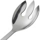 thumbnail image 4 of Soro Essentials - Juego de 2 cucharas/tenedores de ensalada dentados de acero inoxidable con mango hueco - Cubiertos con acabado pulido espejo - Diseño elegante para el hogar, la cocina, el banquete,, 4 of 5