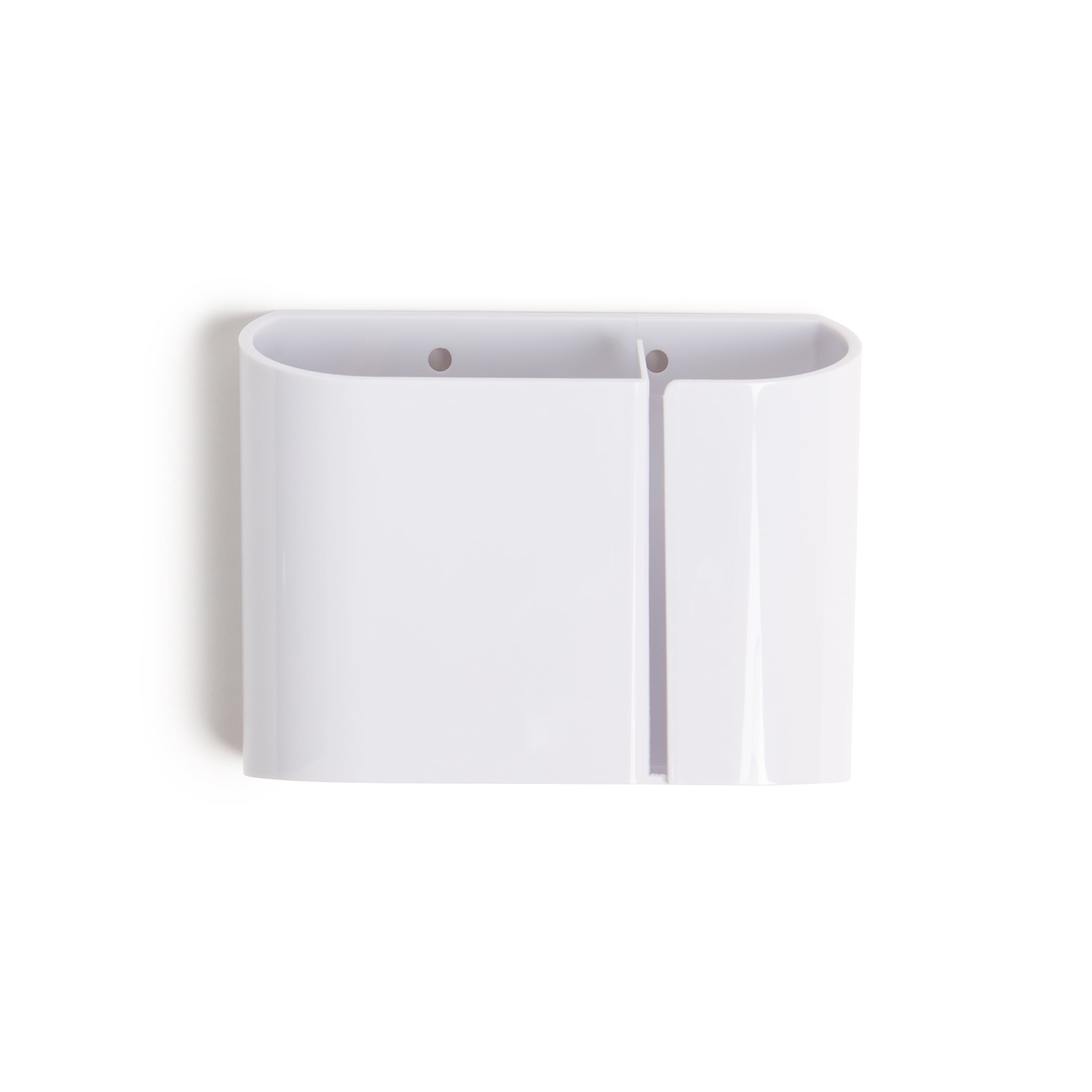 U Brands Magnetic Organizer Cup, White, Plastic, 1 Count, Oval