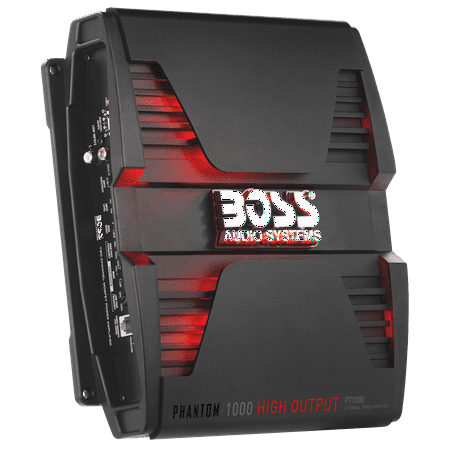 BOSS Audio Systems PT1000 Phantom Series 1000W 2 Channel Vehicle Audio Amplifier, Black