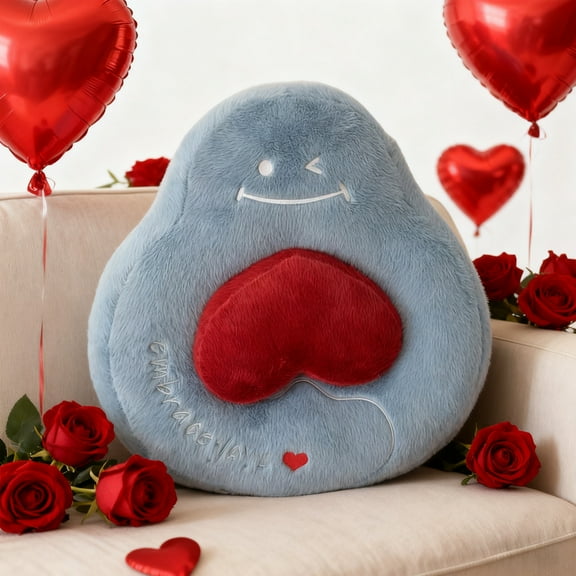 Uxgjfwu Heart Shaped Throw Pillow, Unique Shape Decorative Cushion for Sofa, Soft Accent Pillow for Living Room, Bed, Valentines Day Gift Idea, Cozy Home Decor Addition