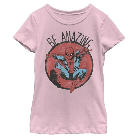 Marvel T-Shirt Filles Spider-Man Être Incroyable Lumière Pink