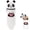 B, variant on Panda Silicone Pencil Case, 2 in 1 Soft Silicone Case, Kawaii Table Pen Holder, Foldable Zipper Pen Bag