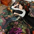 thumbnail image 4 of Homewish Vintage Garden Flower Bedding Comforter Set 7pcs for Adult, Rustic Farmhouse King Bedding Sets, 3D Bird Animal Reversible Bed Sheets, Microfiber Bedroom Decor, 4 of 7